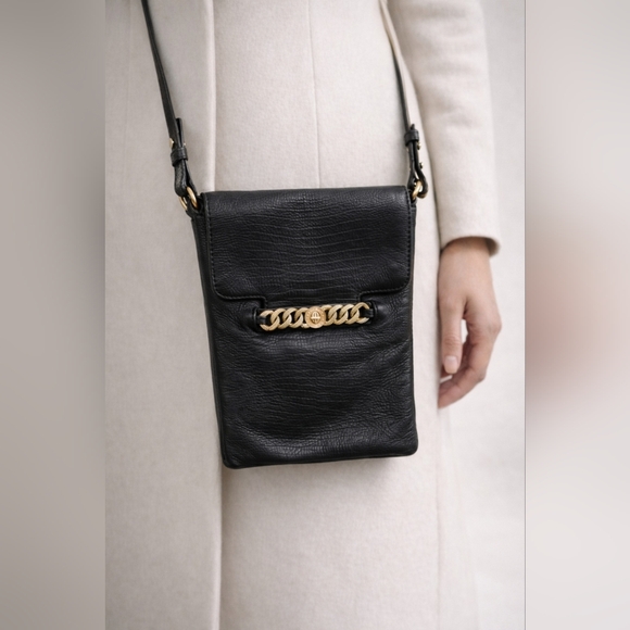 Marc By Marc Jacobs Handbags - Marc by Marc Jacobs Black Leather Crossbody Bag Gold Logo Plate Designer Purse